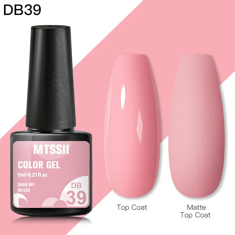 Mtssii 6ML Reflective Gel Nail Polish Shiny 14 Colors Semi-permanent UV Gel varnish Hybrid Nail Polish for Nail Art Manicure