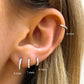 Zenat Rainbow Crystal Hoop Earrings – Minimal Small Huggie