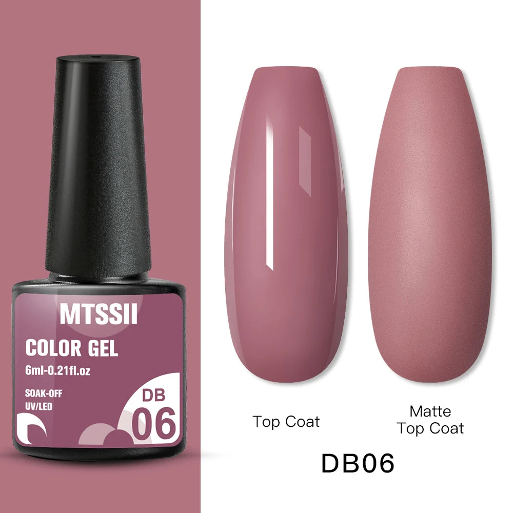 Mtssii 6ML Reflective Gel Nail Polish Shiny 14 Colors Semi-permanent UV Gel varnish Hybrid Nail Polish for Nail Art Manicure