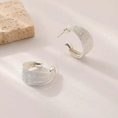 Zenat Big Hoop Earrings – Geometric Layered Luxury Drop
