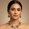 Zenat 3 Pcs Vintage Necklace Earring Set High-end