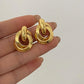 Zenat 925 Silver 18K Round Stud Earrings – Minimalist