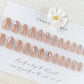 Zenat 24Pcs Short Coffin Press-On Nails
