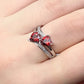 Zenat American Red Cubic Zirconia Ring