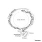 Zenat Stainless Steel Heart Coin Charm Bracelet for Women