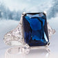 Zenat Luxury Prong Rings – Deep Blue Zircon