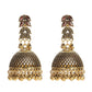 Zenat Big Gold Retro Bell Jhumka Earrings