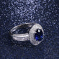 Zenat Luxury Prong Rings – Deep Blue Zircon