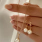Zenat 3 Pcs Round Pearl Jewelry Set Of Earring Pendant Necklace For Women