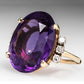 Zenat Oval Crystal Wedding Engagement Ring