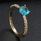 Fashion Luxury Multicolor Charm Zircon Wedding Rings for Women Round Square Stone Party Ring Jewelry