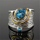 Zenat Sea Blue Cubic Zirconia Women’s Ring