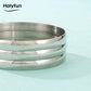 Gold Round Smooth Bangle Waterproof 316L Stainless Steel 18k