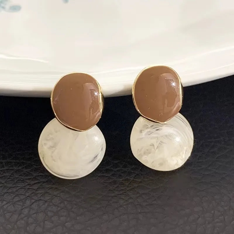 Zenat Brown Beer Bottle Pendant Drop Earrings for Women
