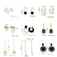 Zenat White Flower Pearl Drop Earrings – Statement Jewelry