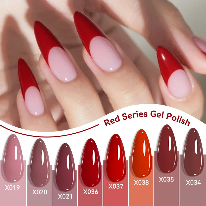 Zenat Red Autumn Winter Gel Nail Polish
