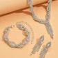 Zenat 4PC Women's Hollow Tassel Jewelry Set