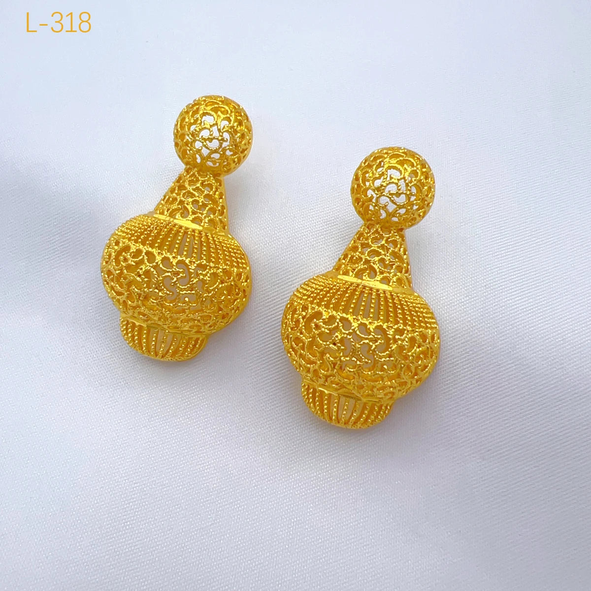 Zenat Dubai style 24K Gold Color Necklace Earring Jewelry Set For Women