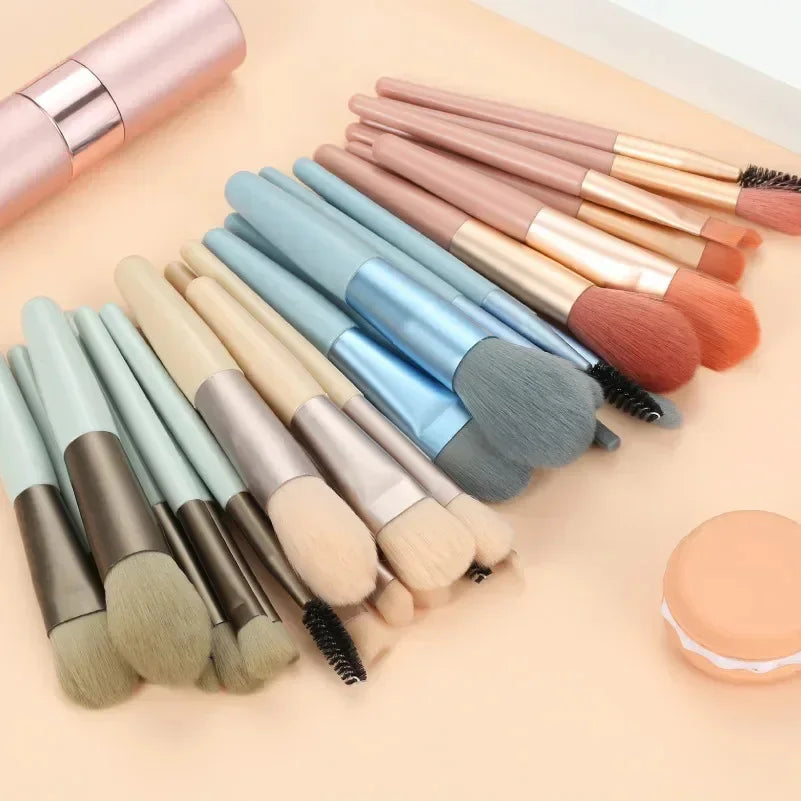 Zenat 8-Piece Portable Soft Makeup Brush Set