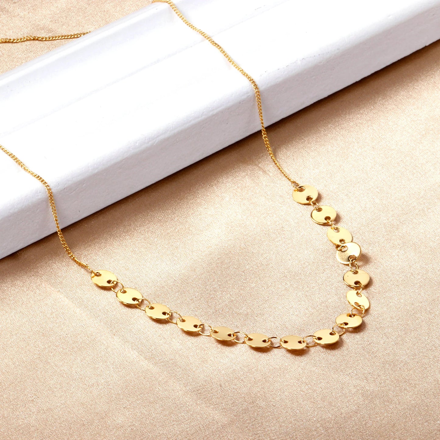 Zenat Golden Chains Necklaces Star Heart Stainless Steel
