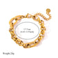 Twisted Bracelet 18K Gold Plated Waterproof 316 Steel