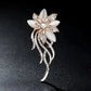 Zenat Sweet Flower Rhinestone Lapel Pin Brooch
