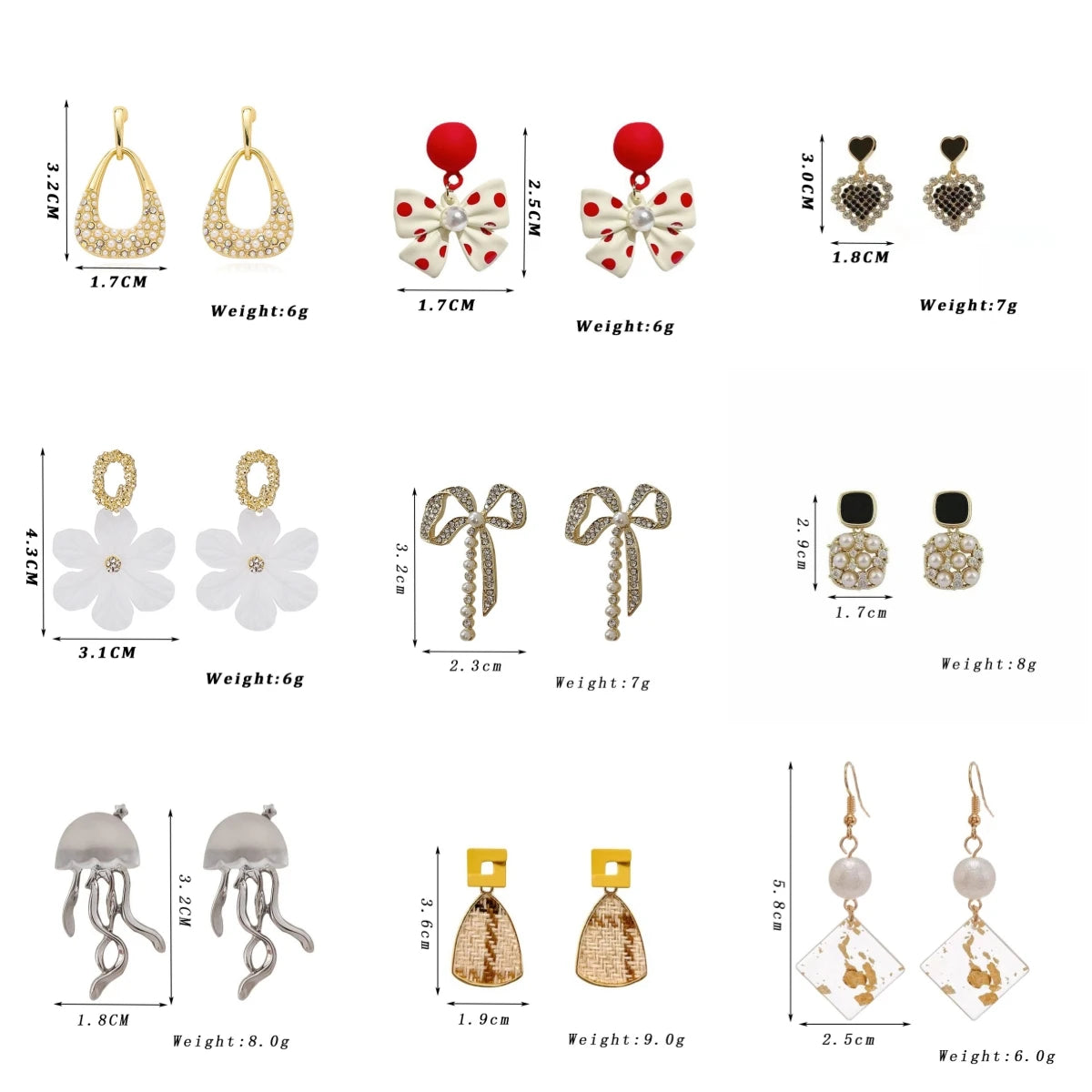 Zenat White Flower Pearl Drop Earrings – Statement Jewelry