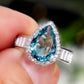 Zenat Sea Blue Cubic Zirconia Women’s Ring