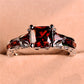 Zenat Princess Square Cut Red Stone