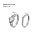Zenat 2PCS Fairy Crystal Adjustable Crown Rings