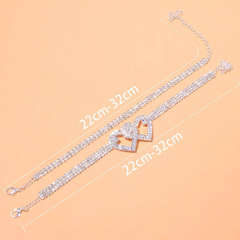 Zenat Dazzling Cubic Zirconia Chain Anklet