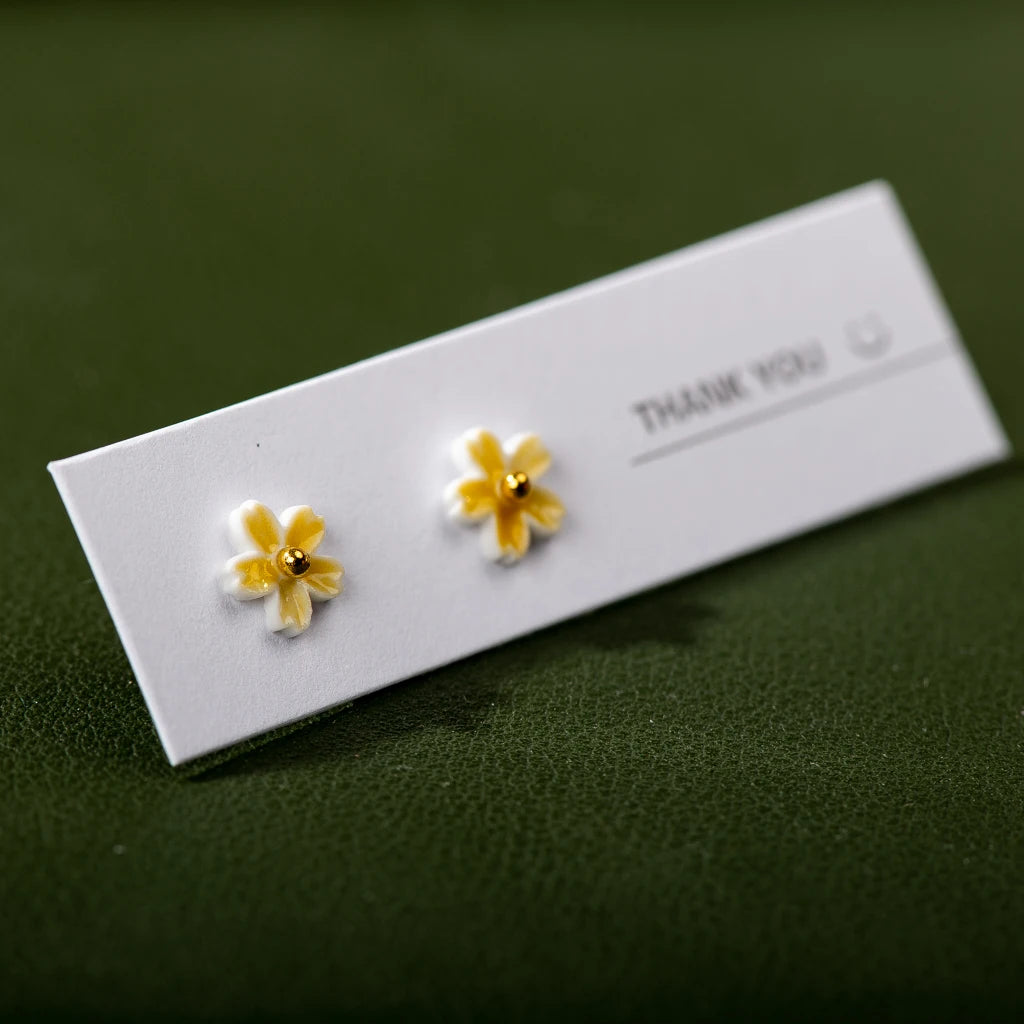Zenat Handmade Multicolor Ceramic Flower Earrings