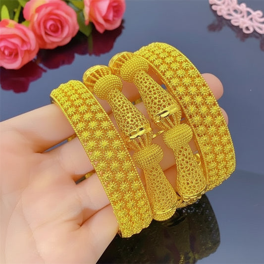 Zenat Luxury 24K Gold Bridal Bangles