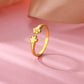 Zenat Zircon Geometric Evil Eye Adjustable Ring