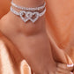 Zenat Dazzling Cubic Zirconia Chain Anklet