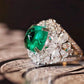 Gorgeous Sparkling Crystal Zircon Design Ring for Women, Exquisite and High-end Accessories  Women's Temperament Jewelry