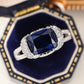 Zenat Blue Cube Zircon Elegant Ring
