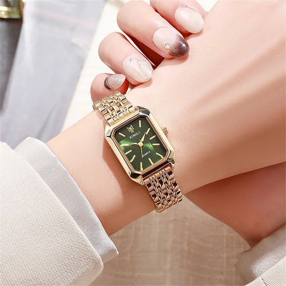 Zenat Gold Luxury Strap Wristwatches