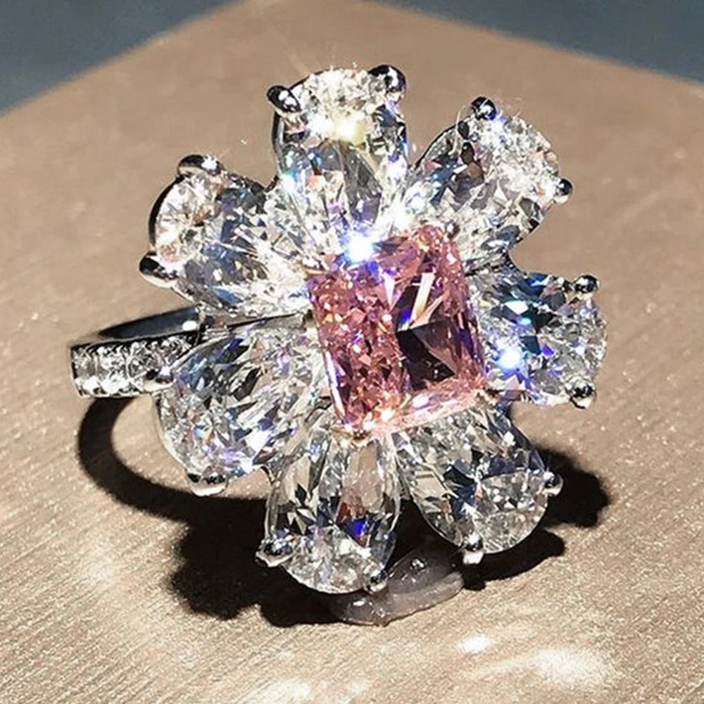 Zenat Colorful Green Cubic Zirconia Rings