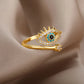 Zenat Zircon Geometric Evil Eye Adjustable Ring