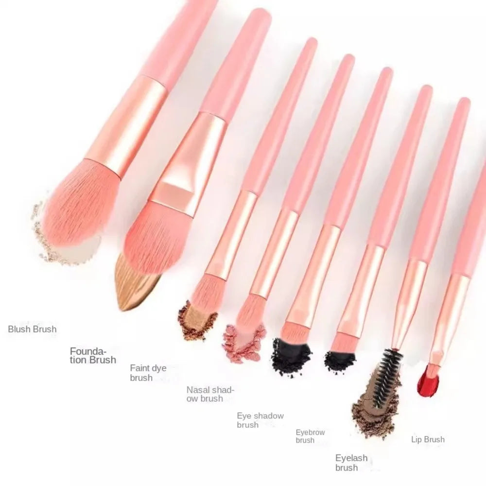 Zenat 8-Piece Premium Makeup Brush Set with Bag
