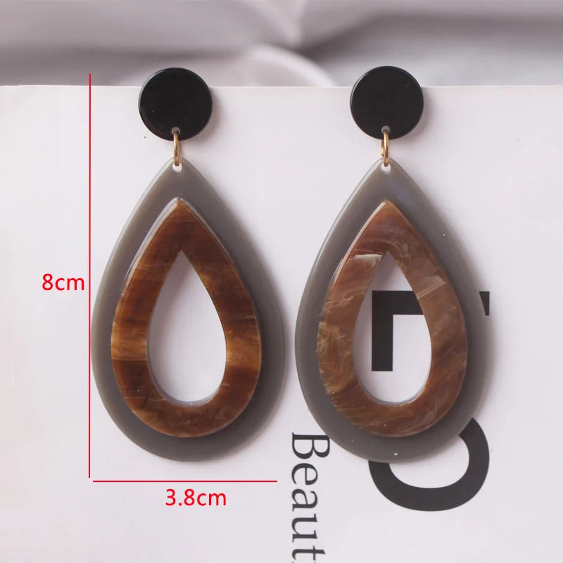 Zenat Brown Beer Bottle Pendant Drop Earrings for Women