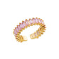 Zenat Mini Green Zircon Adjustable Ring