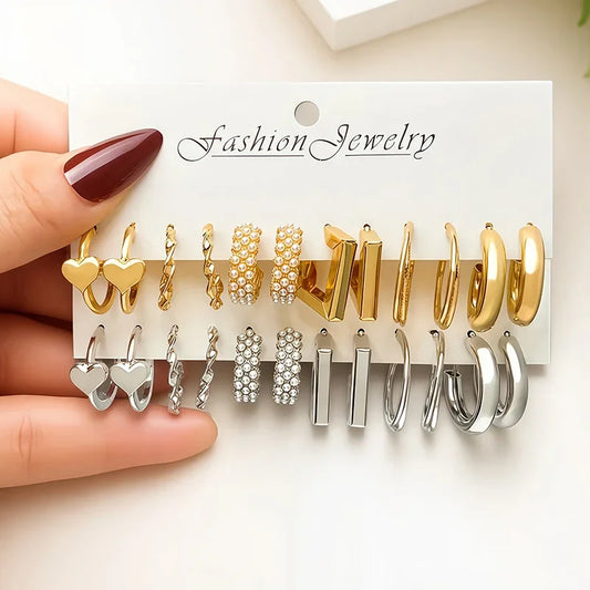 Zenat 6-Pair Elegant Daily Wear Earrings Set