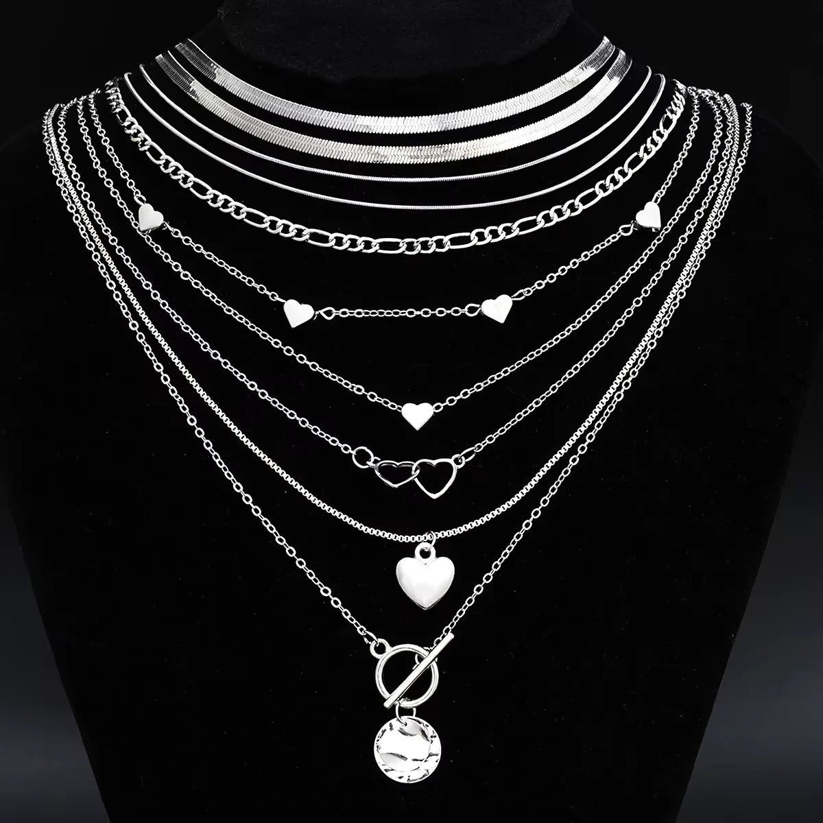 Zenat Stackable Butterfly Heart Star Pearl Moon Pendant