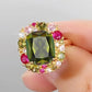 Zenat Colorful Green Cubic Zirconia Rings
