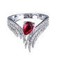 Zenat American Red Cubic Zirconia Ring