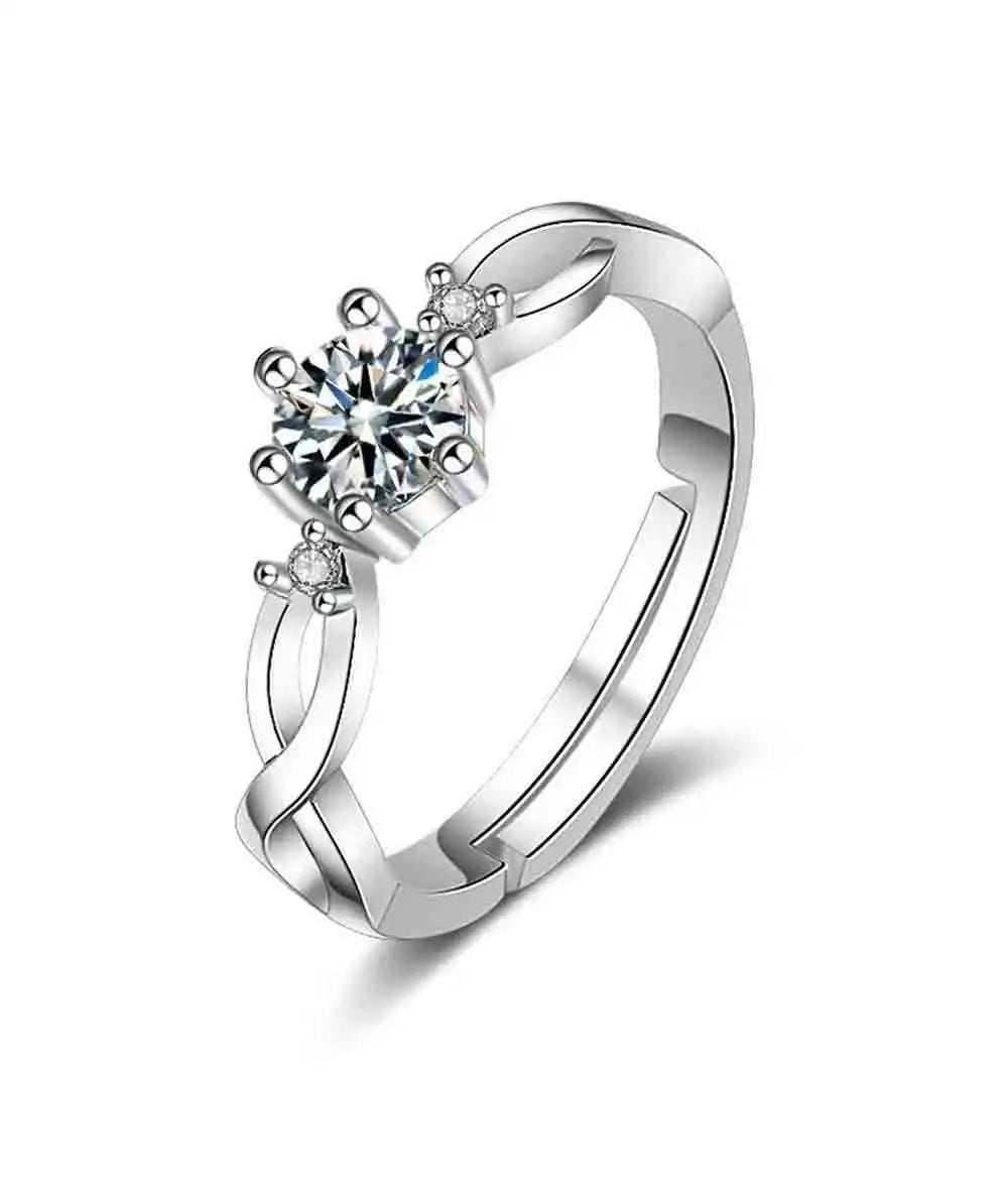 Zenat Vintage Hollow Zircon Adjustable Ring