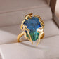 Zenat Zircon Flame Drop Adjustable Ring