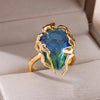 Zenat Zircon Flame Drop Adjustable Ring